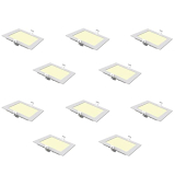 Polycab 6W Led Panel Light Scintillate Edge Slim Square Smart Offers Bright Lumination Long Lifespan No Harmful Radiation (Warm White, 3000K, 10 Pcs, Cut Out: 3.93 Inches)