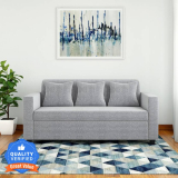 Bharat Lifestyle Lexus Fabric 3 Seater  Sofa(Finish Color – Grey, Diy(Do-It-Yourself))