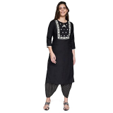 Itse Women’S Viscose Regular Shirt (Ss22Iti365Kurl_Black_S)