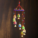 Ecraftindia Handicrafted Decorative Wall/Door/Window Hanging Bells Wind Chimes Showpiece For Home Decor, Wall Decor, Pooja Room Temple, Diwali Gift, Corporate Gift