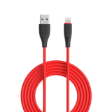 Portronics Silklink 3A Usb To 8 Pin Fast Charging Cable For Lightning Devices,Premium Silicon Cable, 1M (Red)