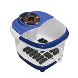 Lifelong Foot Spa Machine: Pedicure, Foot Spa, Massager – Relaxing Heat & Bubbles For Ultimate Foot Massage At Home – 12 Massage Rollers – Water Heating Function (Blue & White)
