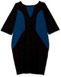Myblush Cotton Bodycon Dress (Myb094_Black Blue_Xl)