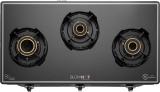Blowhot Emerald Heavy Tornado Brass 3 Burner Toughened Glass Top, 2 Year Warranty Glass Automatic Gas Stove(3 Burners)