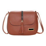 Leather Retail Women’S Faux Leather Shoulder Bag (Brown)
