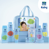 Parachute Advansed Baby Gift Pack With New Born Baby Essentials | With Travel Friendly Clear Bag(Blue)