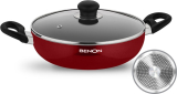 Benon Induction Base Kadhai 24 Cm Diameter With Lid 2 L Capacity(Aluminium, Non-Stick, Induction Bottom)