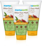 Mamaearth Ubtan Natural  With Turmeric & Saffron (Pack Of 3) Face Wash(450 Ml)