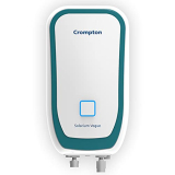 Crompton Solarium Vogue 3-Litre, 3Kw Instant Water Heater/Geyser With Free Installation & Pipe (White And Turquoise Blue)
