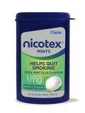 Cipla Nicotex Mints | Nicotine 1Mg Lozenges (60 Pcs) | Helps Quit Smoking | Sugar Free | Cool Mint Plus Flavour (10 * 6 Pcs)