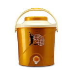 Milton Kool Stallion 10 Insulated Plastic Water Jug, 9.7 Litres, Golden Yellow, 1 Piece | Food Grade | Easy To Carry | Bpa Free | Ideal For Travel | Picnic | Homes | Office | Shops | Clinics