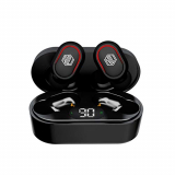 Nu Republic Anthem X7 True Wireless Earbuds Bt V5.0, Upto 16Hrs Play Time, Charging Case With Digital Display, Controls On Earbuds, Voice Assistant/Siri With In-Built Mic -Black