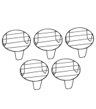 Nurturing Green® Pack Of 5 Outdoor Black Metal Plant Stands For Plants & Garden Décor | Stand For Pots For Plants | Plant Stand For Balcony (Size- 8 Inch L & 4 Inch H) – [Plants Are Not Included]