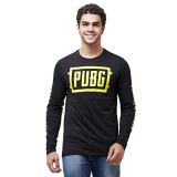 Pubg By Free Authority Printed Regular Fit Men Full Sleeve T-Shirt (Sty-18-19-004429_Black M)