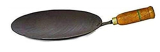 Duodeno A Beautiful Iron Roti Tawa With Wooden Handle For Your Kichan, A Iron Tawa With Wooden Handle Which Makes It Easy For You To Make Bread (Black)