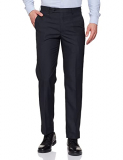 Park Avenue Men Slim Fit Men’S Pleatless Smart Fit Medium Blue Formal Trouser(Pmtx06703-B5_Medium Blue_30)