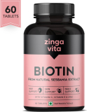 Zingavita Plant Based Biotin Tablets From Natural Sesbania Agati Leaf Extract(60 Tablets)