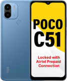 Poco C51 – Locked With Airtel Prepaid (Royal Blue, 64 Gb)(4 Gb Ram)
