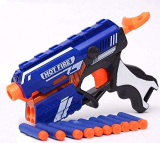 Graphene Blaze Storm Manual Soft Bullet Shooting Gun Toy, Pull-Back Trigger Firing Action With 10 Soft Foam Bullets, Shooting Fun For The Whole Family, Safe Shooting Game For Kids