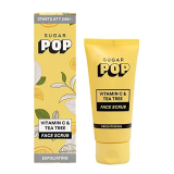 Sugar Pop Vitamin C & Tea Tree Face Scrub – Infused With Aloe Vera, Tea Tree Oil, Apricot Beads And Glow-Boosting Vitamin C For Skin Brightening L Removes Tan, Pigmentation And Blackheads L For Even Toned Skin L Reduces Acne L Face Scrub For Women L 80 Ml