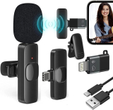 Mneecom 2 In 1 K8 Wireless Portable Recording Clip Mic With Receiver For All Type-C Microphone