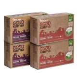 Origami Good Karma 2 Ply Eco-Friendly Unbleached Facial Tissue Box | Car Tissue – Pack Of 4 (100 Pulls Per Box, 400 Sheets