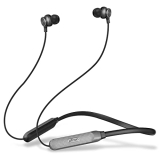 Ptron Tangent Duo Bluetooth 5.2 Wireless In Ear Headphones, 13Mm Driver, Deep Bass, Hd Calls, Fast Charging Type-C Neckband, Dual Pairing, Voice Assistant & Ipx4 Water Resistant (Black/Grey)