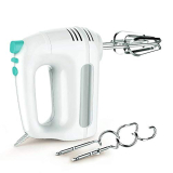 Pigeon Modern Cucina Hand Mixer With Chrome Beater And Dough Hook Stainless Steel Attachments 7 Speed Setting, Beater For Cake Egg Bakery (300 Watts)