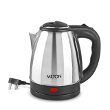 Milton Euroline Go Electro 2.0 Stainless Steel Electric Kettle, 1 Piece, 2 Litres, Silver | Power Indicator | 1500 Watts | Auto Cut-Off | Detachable 360 Degree Connector | Boiler For Water