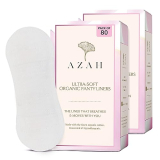Panty Liners For Women Daily Use By Azah (Pack Of 80) Organic Cotton Pantyliners For Hygienic & Protects Underwear