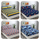 Vas Collections Double Bedsheet Combo (Pack Of 4) | Soft Brushed Microfiber 144 Tc – Set Of 4 Bedsheet With 8 Pillow Cover – Breathable & Wrinkle Free – 12 Pcs Set | Floral – Red & Brown