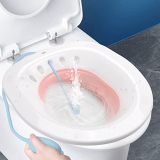 Loexcare Sitz Bath Tub With Air Pump For Women & Men, Large Capacity Portable Perineal Soaking Basin, Suitable For Postpartum Care, Hemorrhoids Recovery, Vaginal/Anal Inflammation Treatment (Pink)