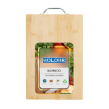 Kolorr Chopping Board For Kitchen/Bamboo Wooden Cutting Board With Metal Handle For Vegetable Fruit Cheese – Cook Mate -(Small Size)
