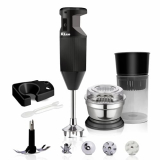 Rico Heavy Duty Portable Hand Blender For Kitchen | 2 Years Replacement Warranty | 5 Blades For Making Juice, Chutney, Smoothie, Whipping & Chopper For Easy Cutting | Non Seed Crushing Juicer Blade