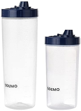 Amazon Brand – Solimo Plastic Oil Dispenser, Set Of 2 (1 L And 750 Ml), Dark Blue