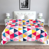 Dream Living Reversible Comforter Microfiber Reversible Ac Comforter/Blanket For All Weather For Double Bed Comforter (Pink)