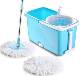 Ganesh Master Plastic Spin Wet & Dry Mop(Blue)