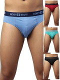 Dixcy Scott Maximus Men’S Pure Cotton Modern (Pack Of 4) (Maxb-002-Rapid Brief-P4_Assorted