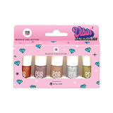 Myglamm Popxo Makeup Collection, Vibin’ Mini Nail Kit Exclusively, Paraben Free, Long Lasting Formula, 5 In 1 Combo, 3 Ml, Pack Of 5