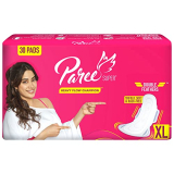 Paree Super Soft Sanitary Pads For Women| Xl-30 Pads|With Double Feathers Sanitary Pads|Quick Absorbtion|Heavy Flow Champion|With Disposable Covers| Gentle Fragrance| Leakage-Proof| Skin Friendly