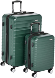 Amazon Basics Premium Hardside Spinner Luggage With Built-In Tsa Lock – 2-Piece Set (21″, 30″), Green