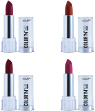 Milap Color N Go Soft Matte Lipstick | Waterproof & Smudge Proof Combo Pack Of 4(Crimson Maroon, Sunset Brown, Marlot Wine, Deep Fuchsia, 16.8 G)