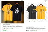 Pack of 2 Tshirts at ₹167