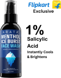 Arata Menthol Ice Burst With 1% Salicylic Acid | Treats Acne & Pimples | All Skin Types Face Wash Face Wash(100 Ml)