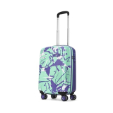 Skybags Lush Cabin Hard Luggage (55 Cm) | Printed Luggage Trolley With 8 Wheels And Tsa Lock | Green-Blue | Unisex