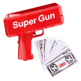 Vgrassp The Cash Cannon Money Gun Toy For Kids And Adults With 1 Bundle Of Fake Dollar For Flawless Enjoyment – Suitable For Parties, Weddings, Birthdays – Press The Trigger And See The Magic