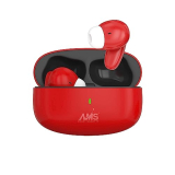 Ams Ultra Series X-9 Tws Wireless Earbuds – Up To 40Hrs Playtime, Bluetooth 5.0, Stereo Audio, Touch Control, Type-C Fast Charging, Ipx5, Voice Assistance – Red