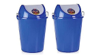 Aristo Swing Lid Dustbin With Side Handle 80 Ltr Blue & Blue Pack Of 2