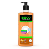 Beco Eco-Friendly Dishwash Liquid 750 Ml, Coconut Based Surfactants With Orange Extracts, 100% Natural