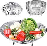 Yovso Steamer Basket, Vegetable Steamer, Instant Pot Steamer Basket For Cooking, Veggie Food Steamer,Stainless Steel Steaming Basket 8.5 Inch